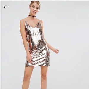 Sequin cami mini dress